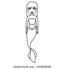 Cute mermaid icon 