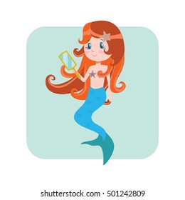 Cute mermaid illustration