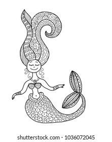 Cute mermaid for your design