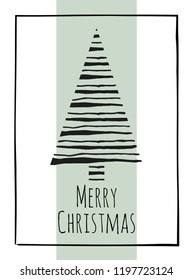 cute merry christmas card, illustration in vector format 