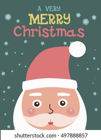 Cute Merry Christmas greeting card