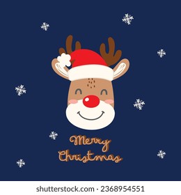 cute merry christmas illustration vector design