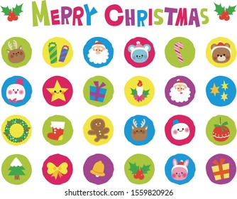 Cute Merry Christmas vector illustration