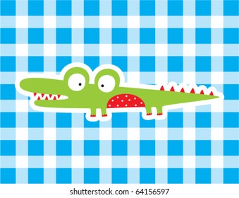 cute merry crocodile