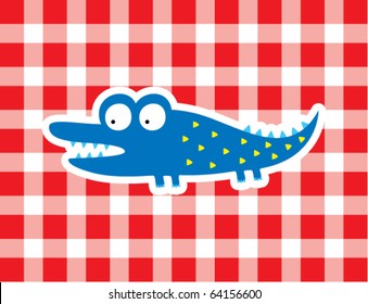 cute merry crocodile