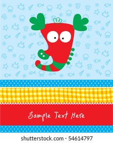 cute merry seahorse