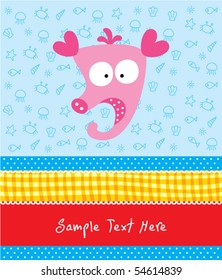 cute merry seahorse
