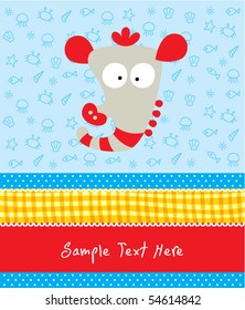 cute merry seahorse