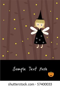cute merry witch angel