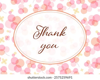 A cute message card with spring flowers to express gratitude