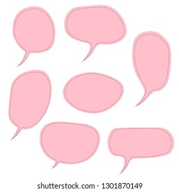 cute message prop pink box for text vector illustration