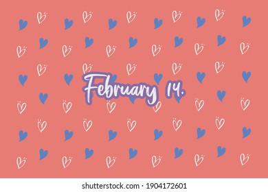 Mensaje lindo para el Día de San Valentín. Diseño colorido de fondo del patrón vectorial.