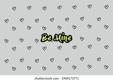 Cute message for Valentine's Day.Colorful vector pattern background design.