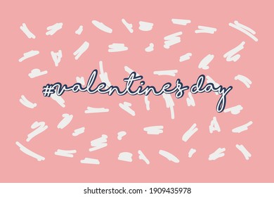 Cute message for Valentine's Day.Colorful vector pattern background design.