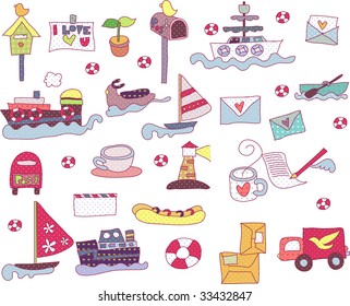 cute messenger and transports