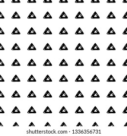 Cute messy abstract pattern with hand drawn triangles. Sweet vector black and white abstract pattern. Seamless monochrome doodle abstract pattern for textile, wallpapers, wrapping and web.