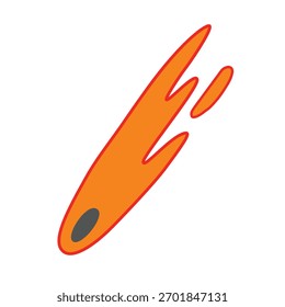 Elemento lindo del diseño de la historieta del meteoro