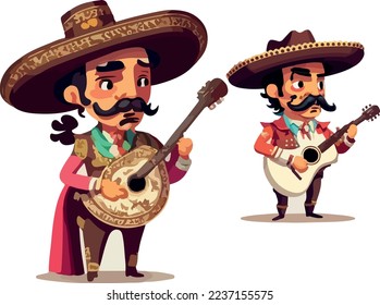 A Cute Mexican mariachi playing