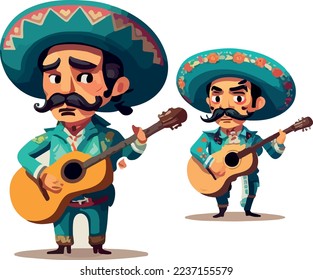 A Cute Mexican mariachi playing