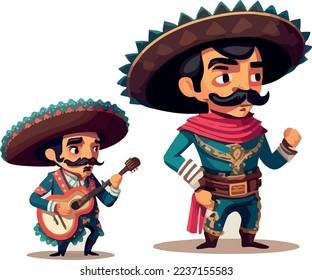 A Cute Mexican mariachi playing