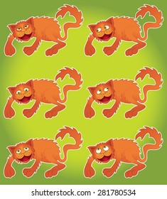 cute miaowing cartoon cat mascot vector illustration