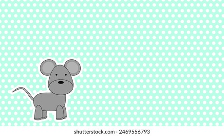cute mice cartoon sticker background in vector format