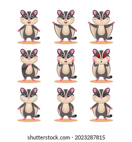 Cute microphone cartoon character bundle