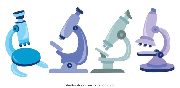 Cute Microscope cartoon vector icon white background.