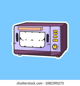 cute microwave sticker collection
