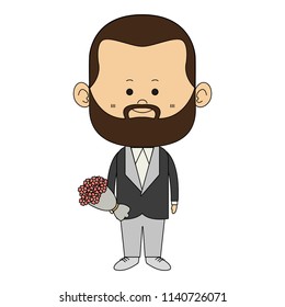 Cute midget man cartoon