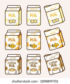 Cute milk box in