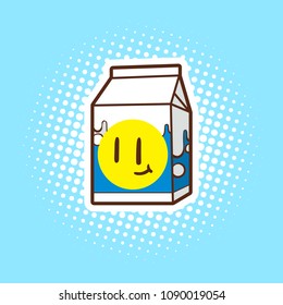 cute milk cartoon