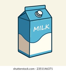 Cute milk drink vector Illustration