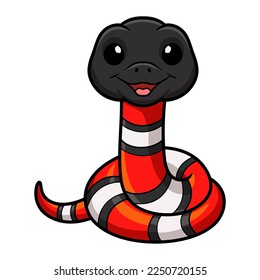 Cute milk snake or milksnake cartoon