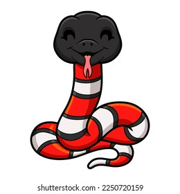 Cute milk snake or milksnake cartoon