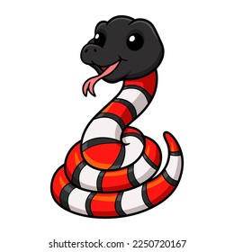 Cute milk snake or milksnake cartoon