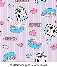 CUTE MILK TEXTURE FRUIT GIRL