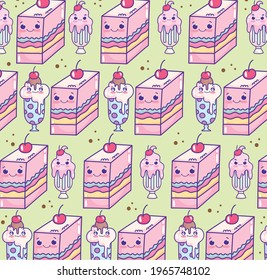 cute milkshake jelly sweet background