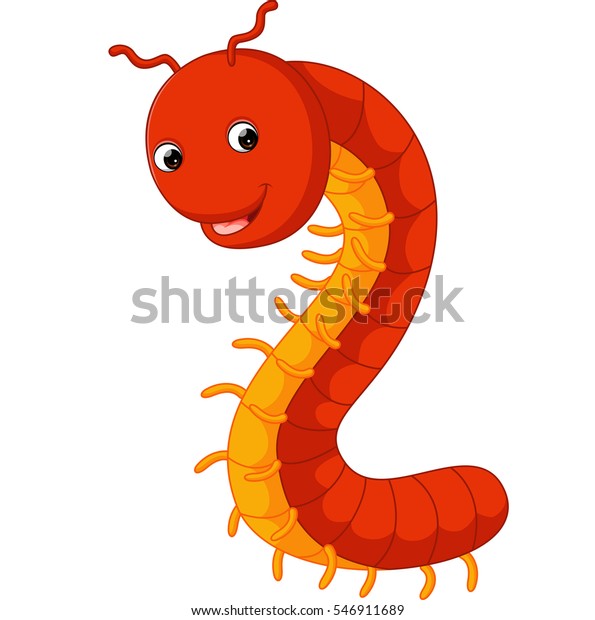 Cute Millipede Cartoon Stock Vector (Royalty Free) 546911689