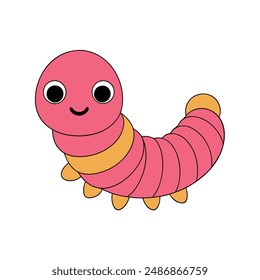 Cute Millipede ivon vector illustration