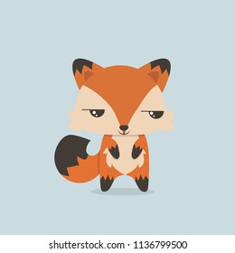 cute mini fox vector