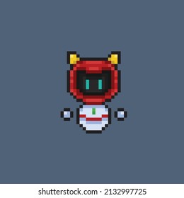 cute mini robot in pixel style