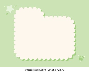 Cute minimal folder bubble on green background vector illustration 