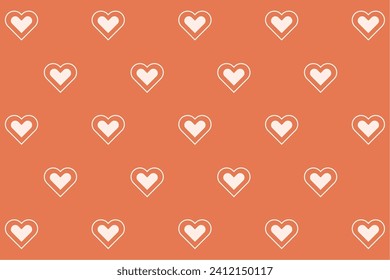 cute and minimal love heart pattern for textile fabric print vector