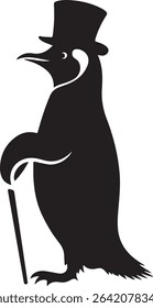 A cute and minimal penguin vector, ideal for wildlife, cold climate, or arctic themes.
