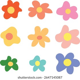 Cute minimal simplify flower vector graphic for icon or pattern