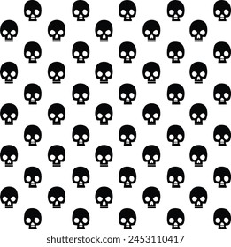 Cute minimal skull seamless pattern