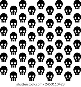 Cute minimal skull seamless pattern