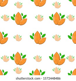 cute and minimalist almond background pattern