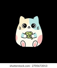 A cute minimalist cat icon set featuring various playful and relaxing poses in soft pastel colors.